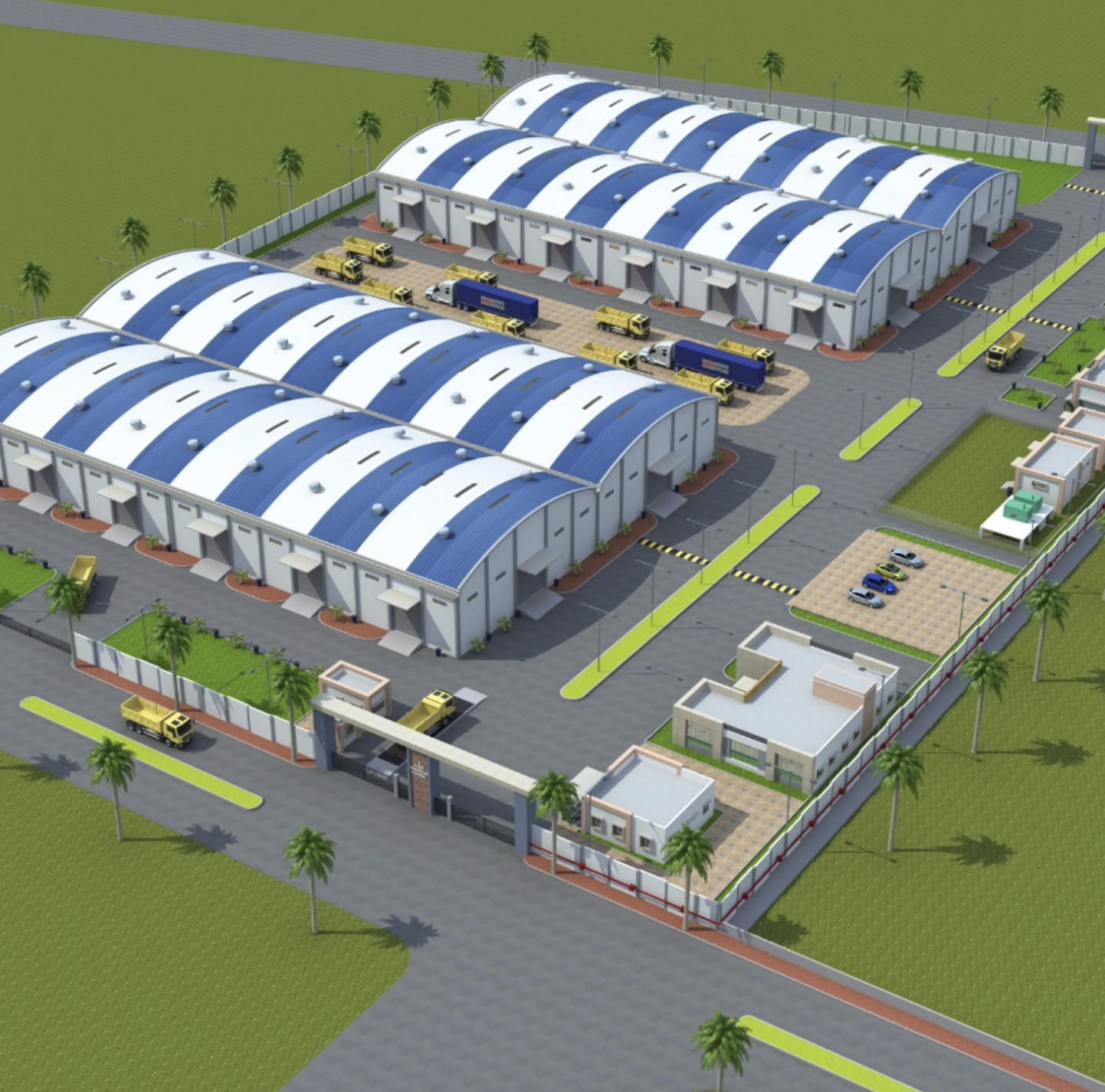Industrial logistics plant